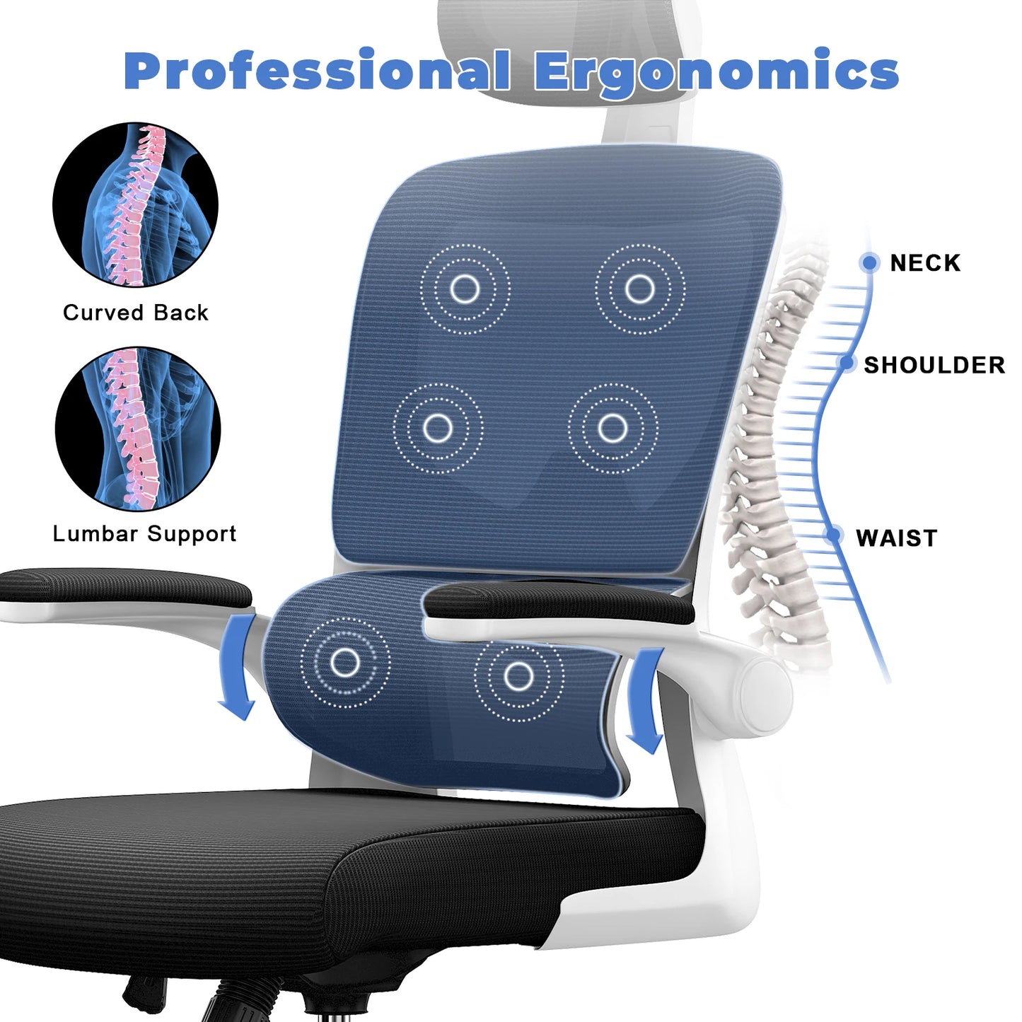 Chaise de Bureau Ergonomique Confort – Dossier Respirant
