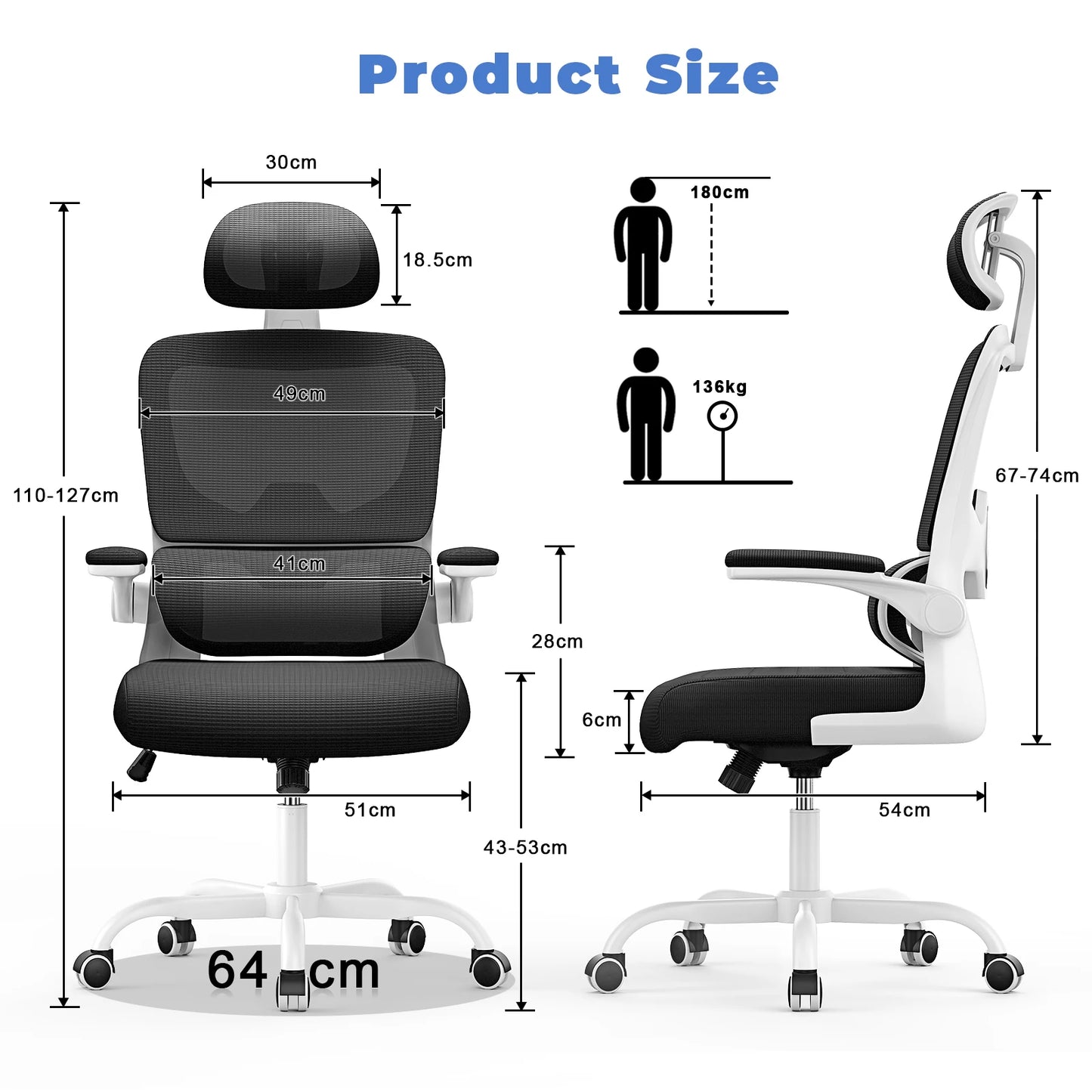 Chaise de Bureau Ergonomique Confort – Dossier Respirant