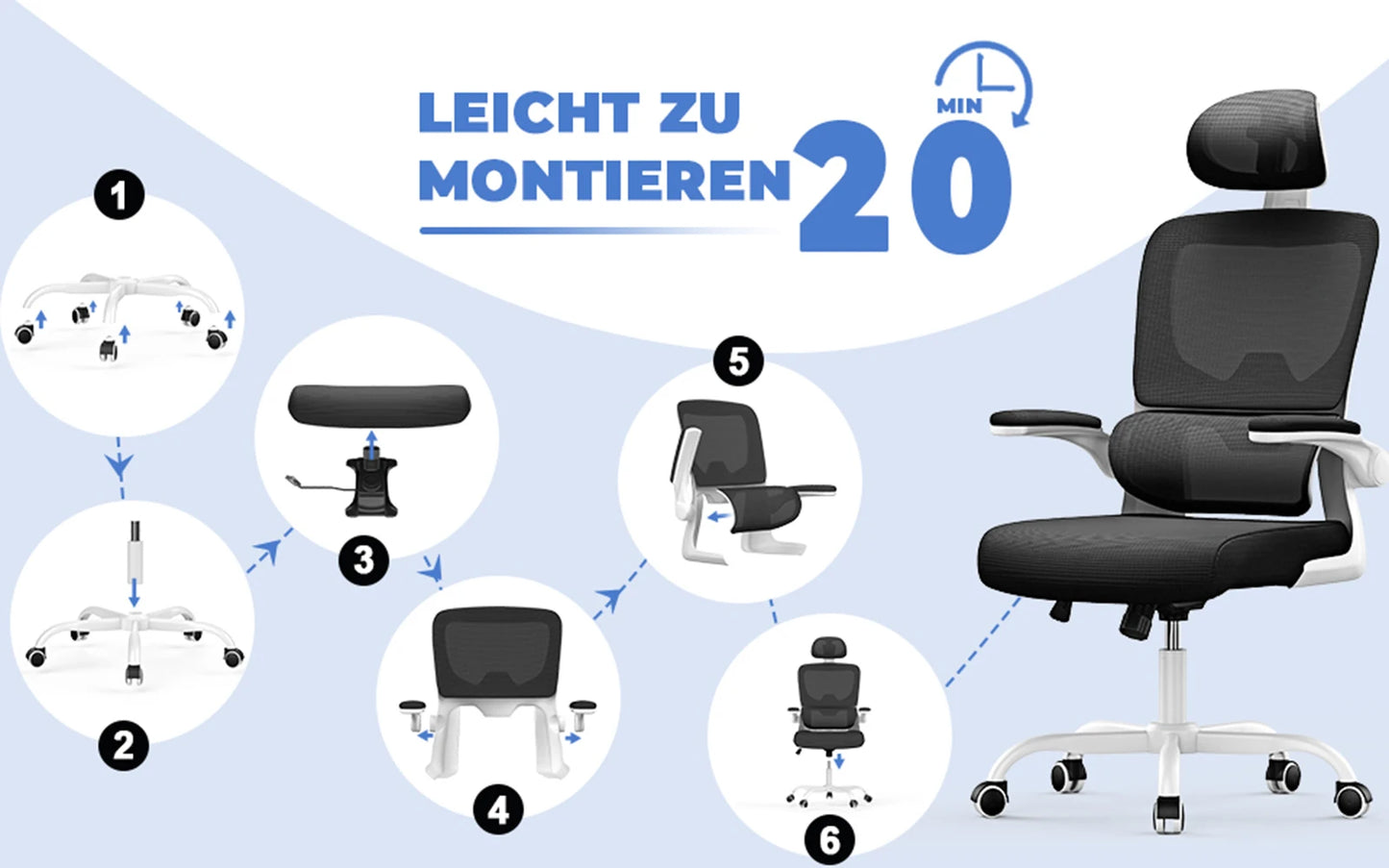 Chaise de Bureau Ergonomique Confort – Dossier Respirant