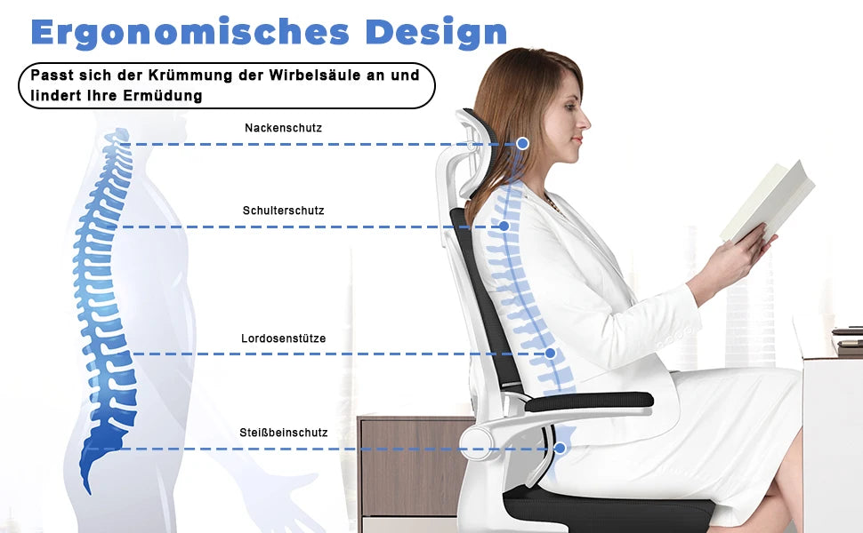Chaise de Bureau Ergonomique Confort – Dossier Respirant