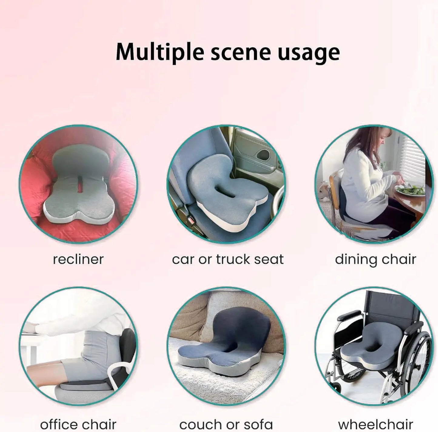 Coussin de siège ergonomique avec dossier – Soutien lombaire