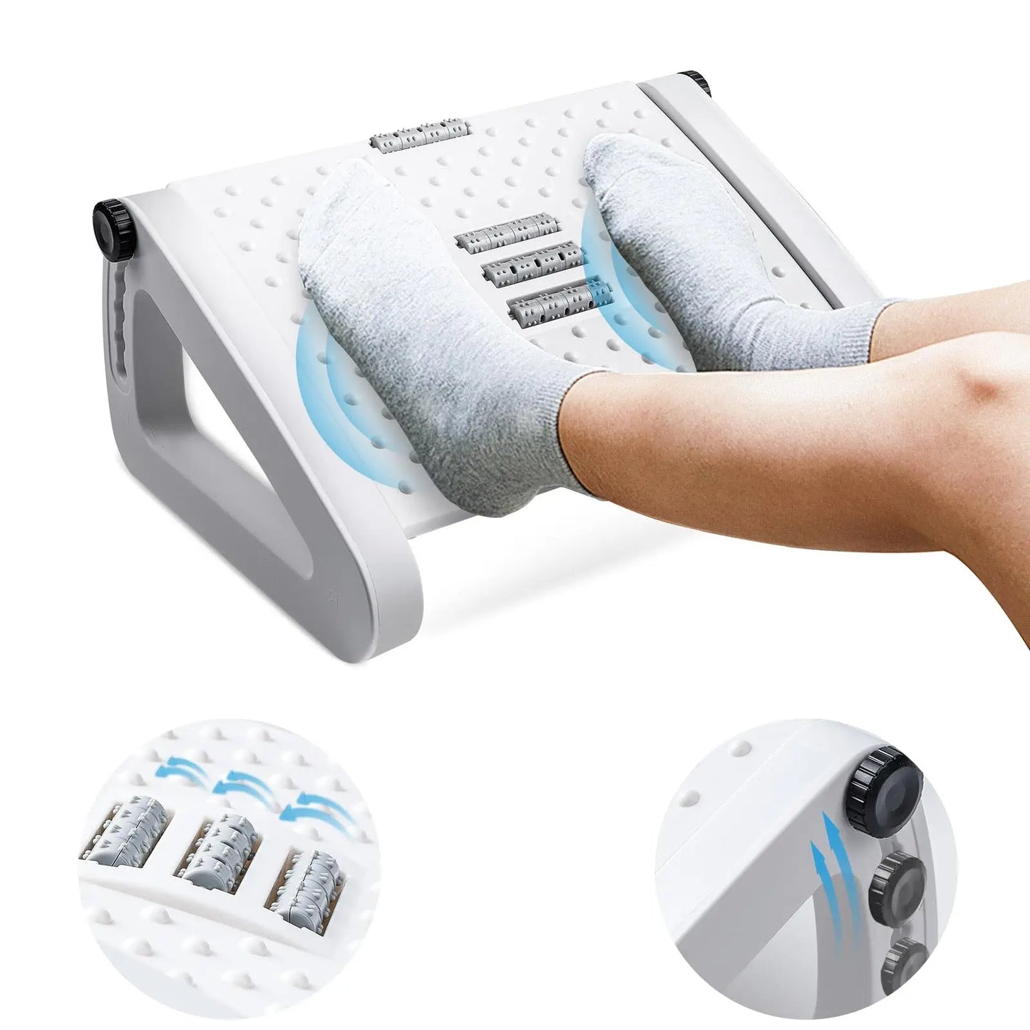 Repose-pieds ergonomique réglable sous bureau – Posture de travail