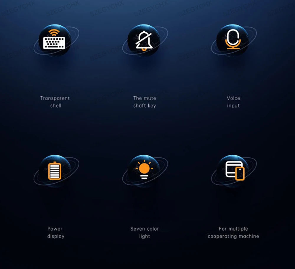 Clavier Bluetooth rétroéclairé transparent – Compact et sans fil