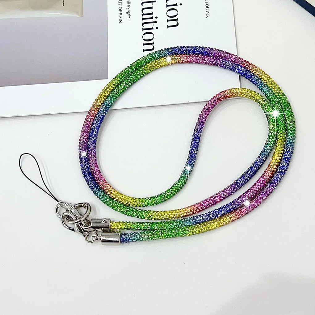 Lanière de téléphone élégante avec strass