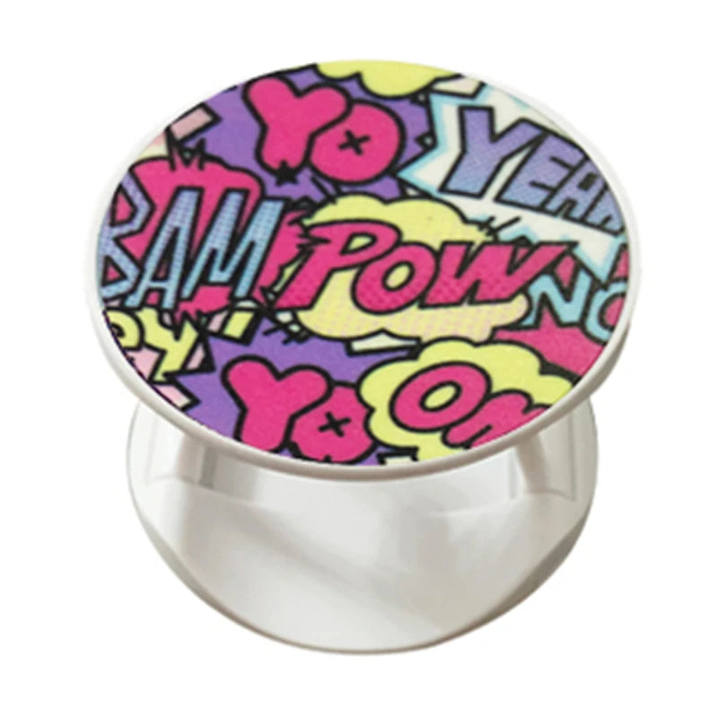 Support de téléphone extensible décoratif – Motifs modernes et colorés