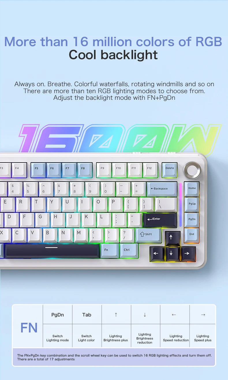 Clavier mécanique sans fil tri-mode – Compact 75 %