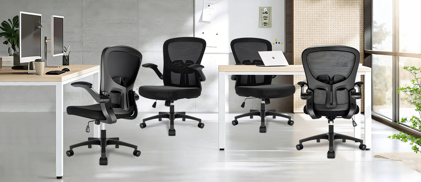 Chaise de Bureau Ergonomique Maille – Accoudoirs Réglables