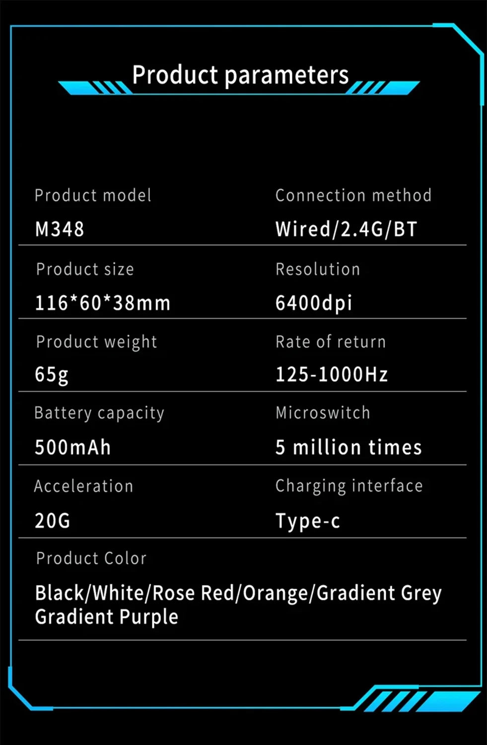 Souris sans fil rechargeable ergonomique silencieuse