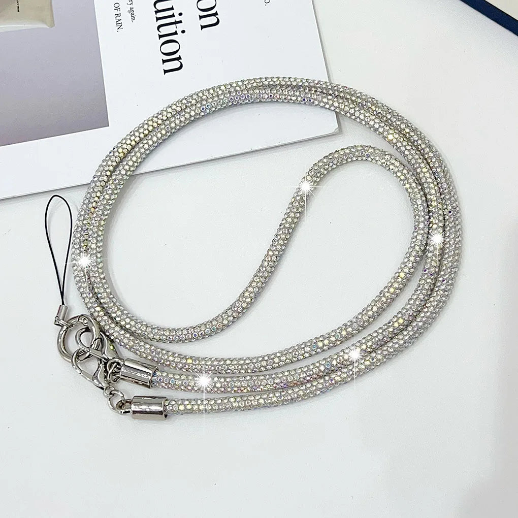 Lanière de téléphone élégante avec strass