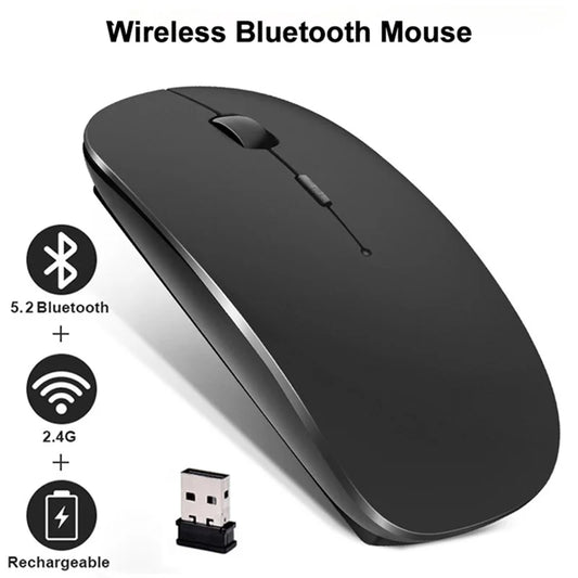 Souris sans fil Bluetooth silencieuse rechargeable