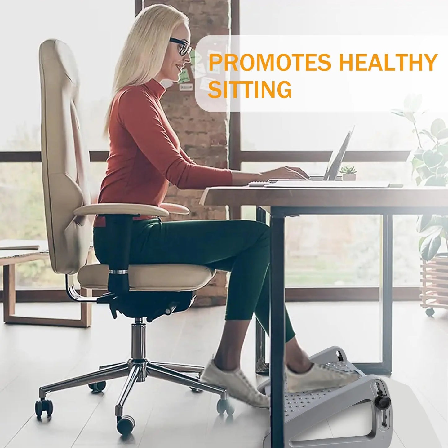 Repose-pieds ergonomique réglable sous bureau – Posture de travail