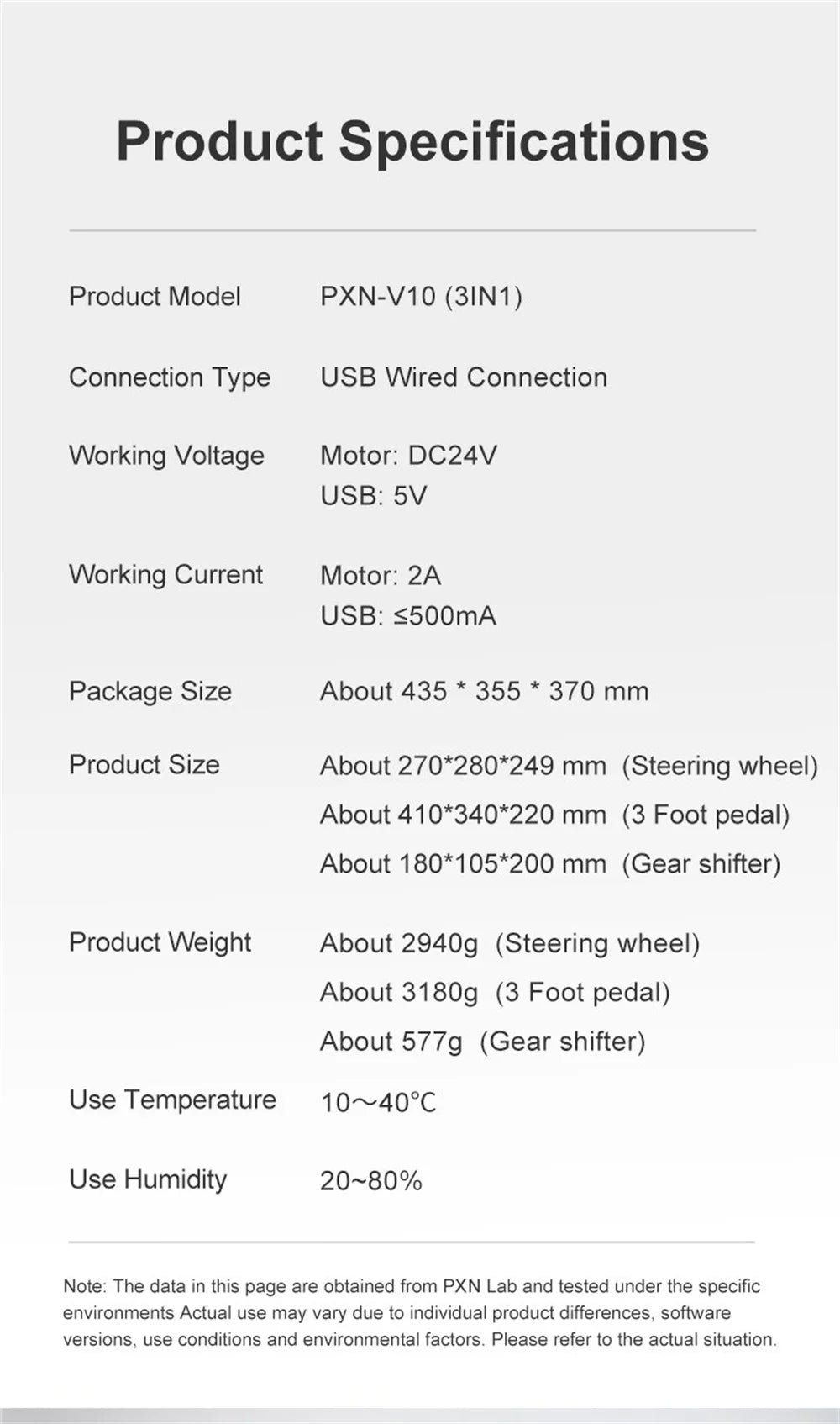 Volant Sim Racing PXN V10 – PC & Consoles
