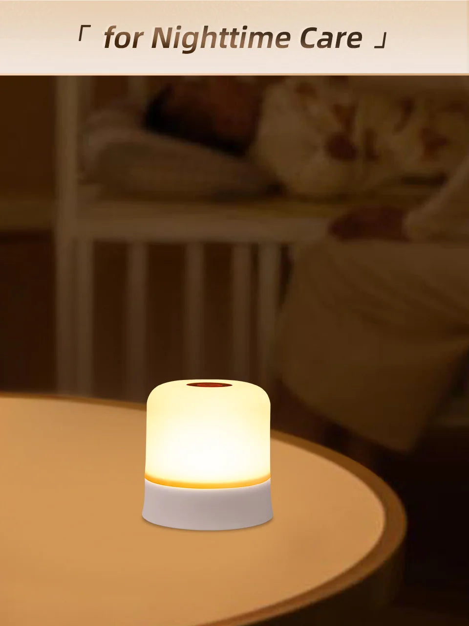 Veilleuse LED RGB tactile – Lampe d’ambiance rechargeable