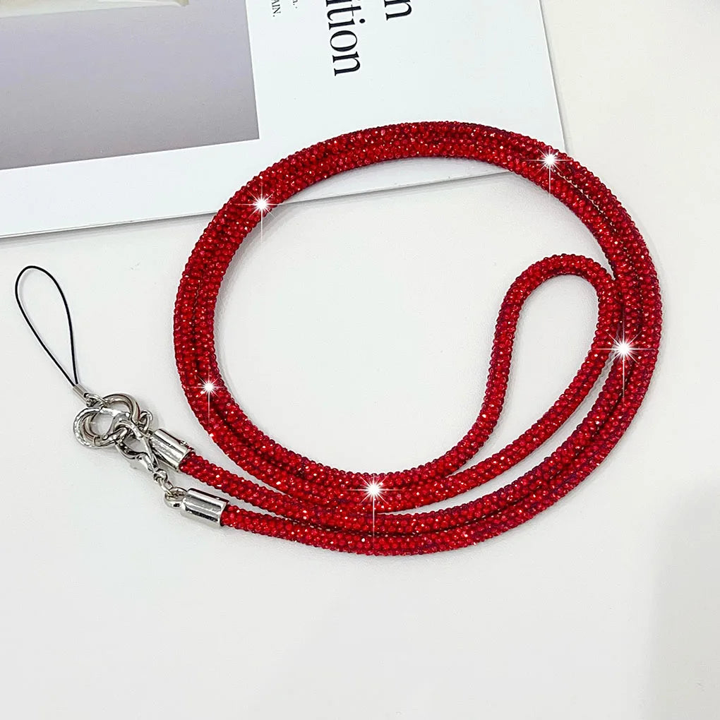 Lanière de téléphone élégante avec strass