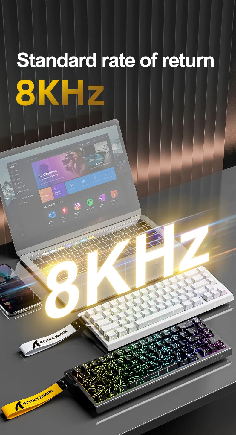 Clavier mécanique gaming à switchs magnétiques – 68 touches