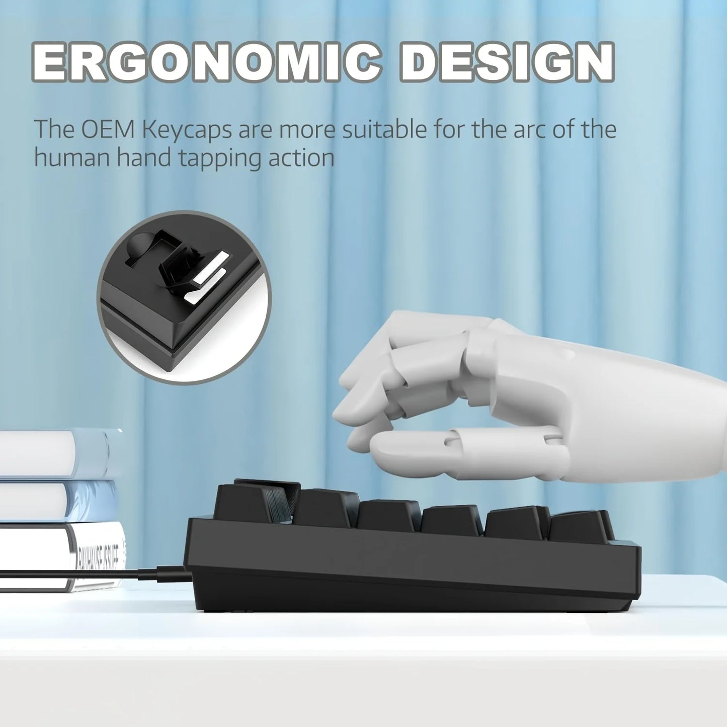 Clavier mécanique compact avec molette de volume