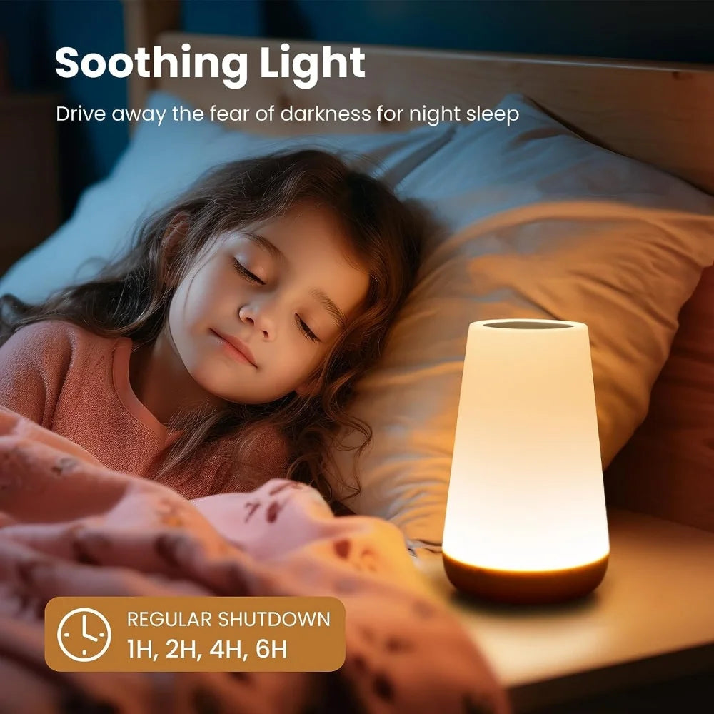 Lampe veilleuse LED tactile rechargeable USB – ambiance douce