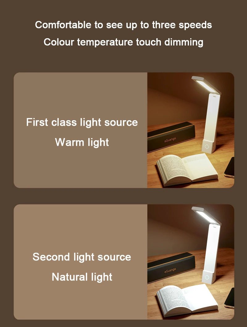 Lampe de bureau LED pliable rechargeable