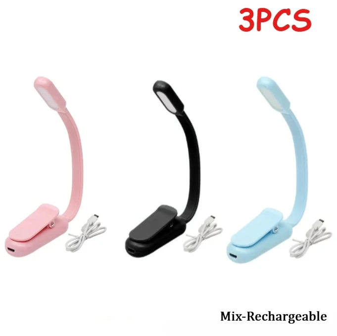 Lampe de lecture LED rechargeable à pince