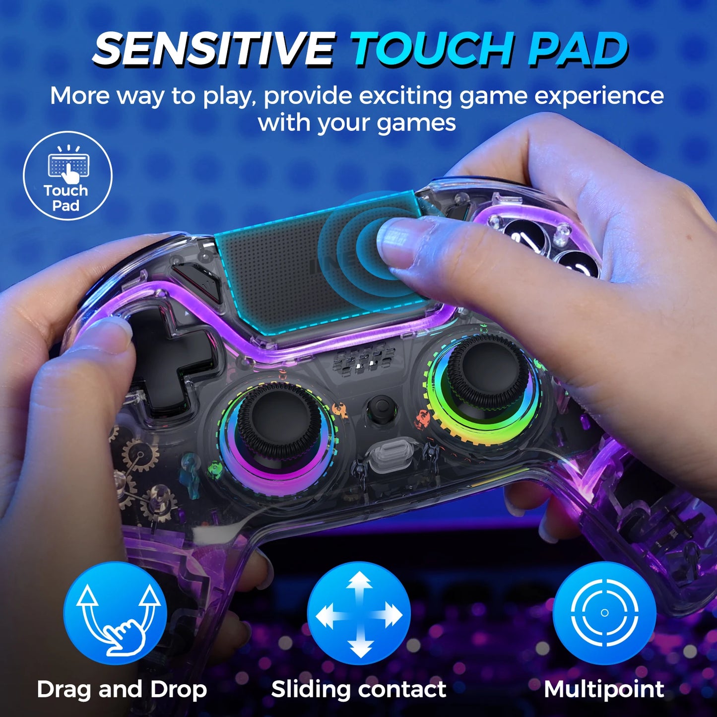 Manette Gaming INE RGB – PS4 / Switch / PC