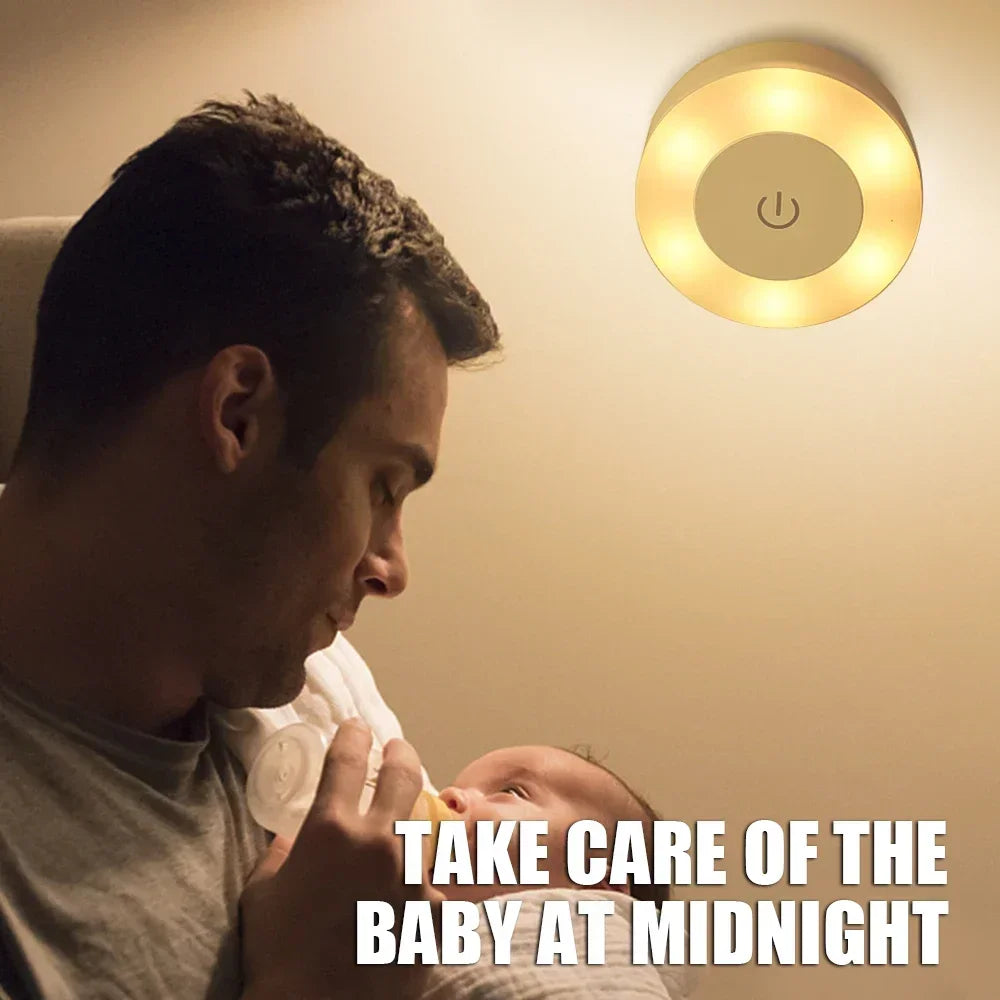 Veilleuse LED tactile rechargeable USB – lumière douce