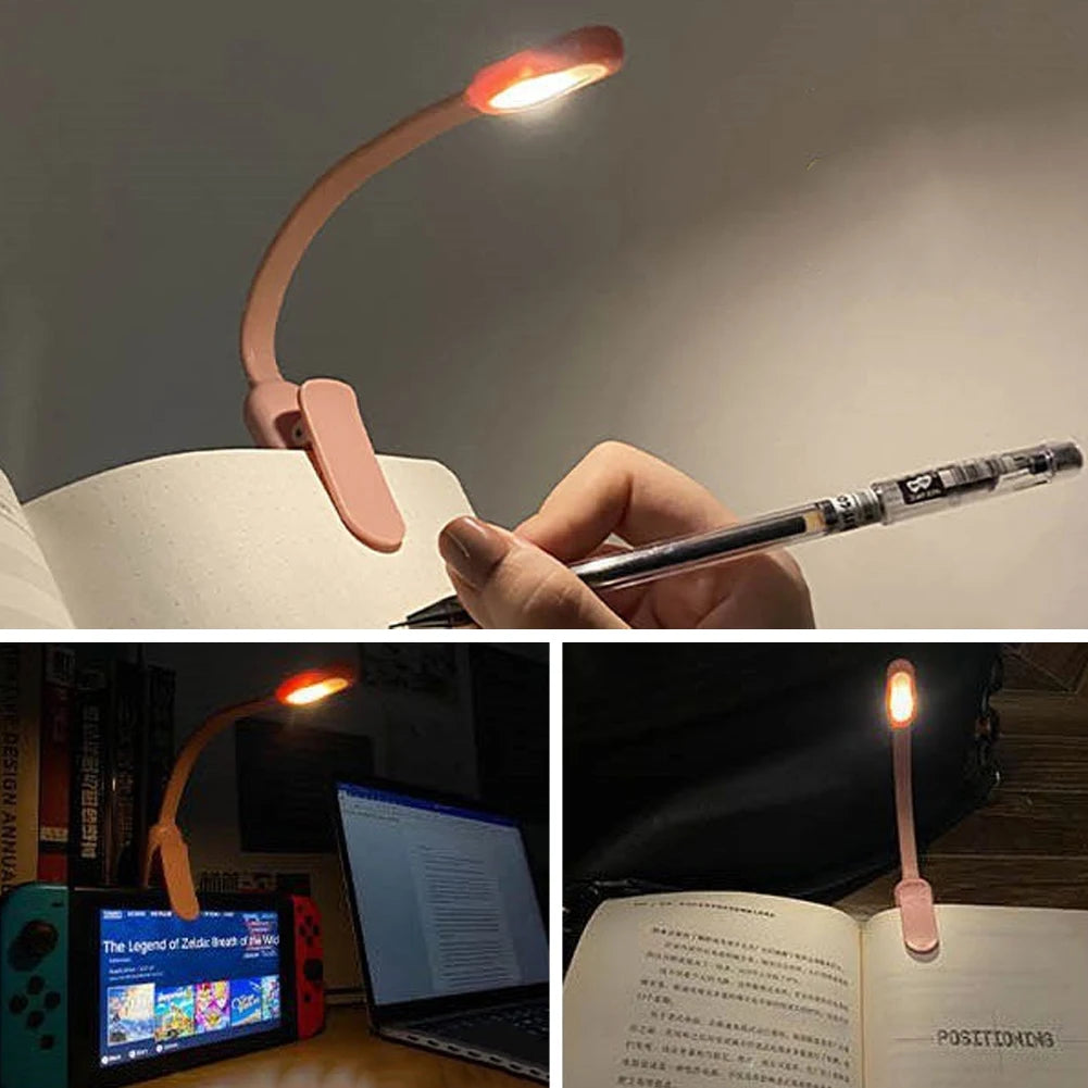 Lampe de lecture LED rechargeable à pince