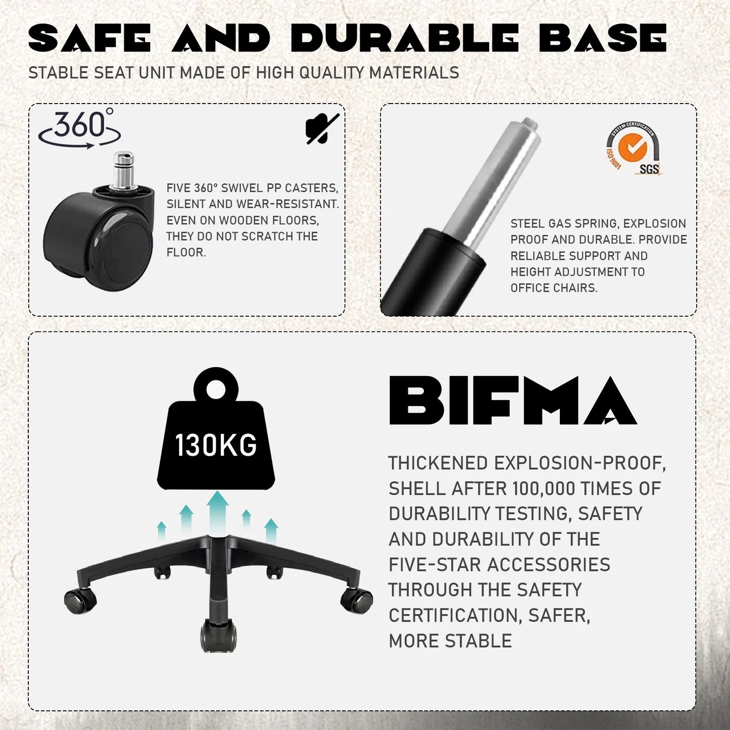 Chaise de Bureau Ergonomique Maille – Accoudoirs Réglables