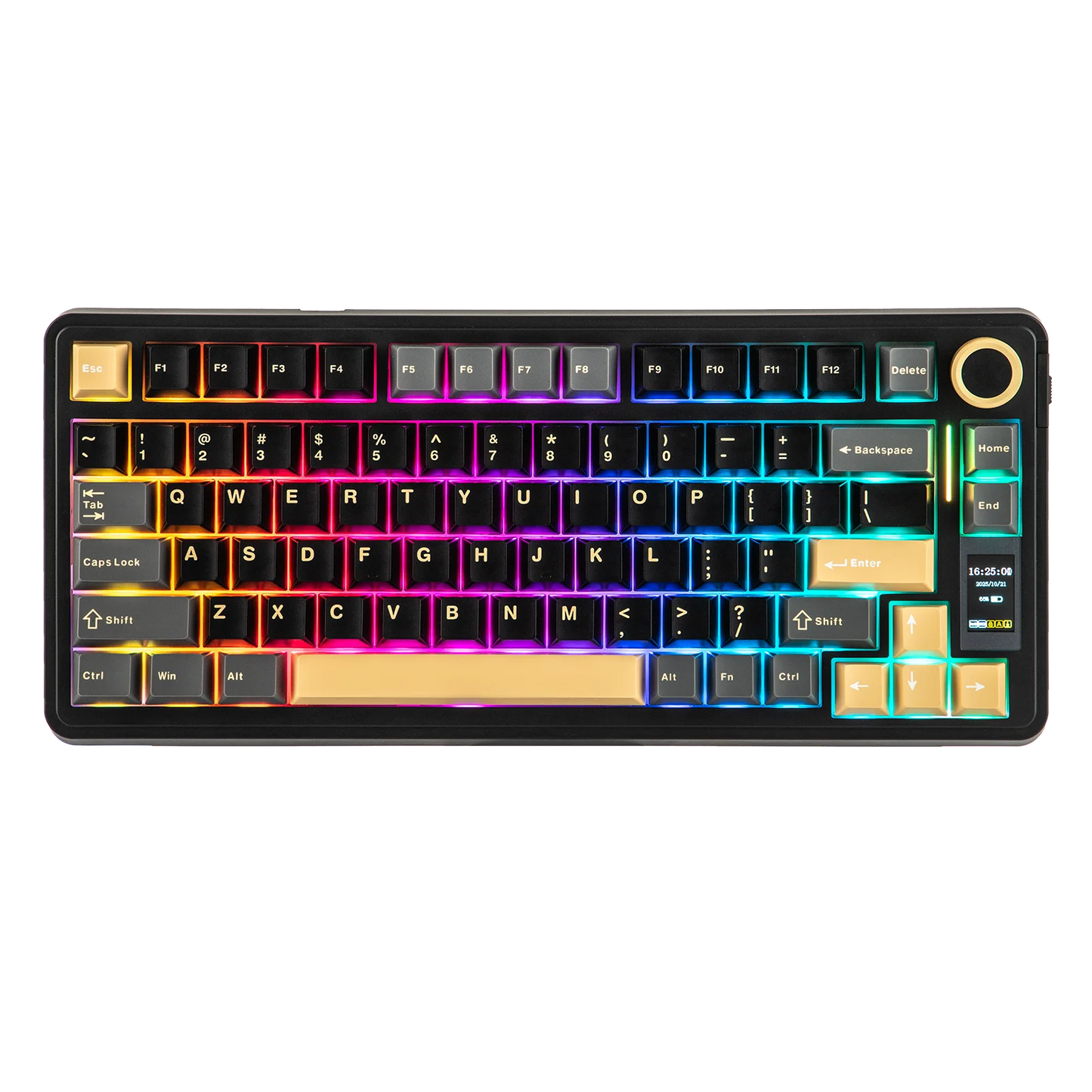 Clavier mécanique sans fil 75% rétroéclairé – Écran intégré