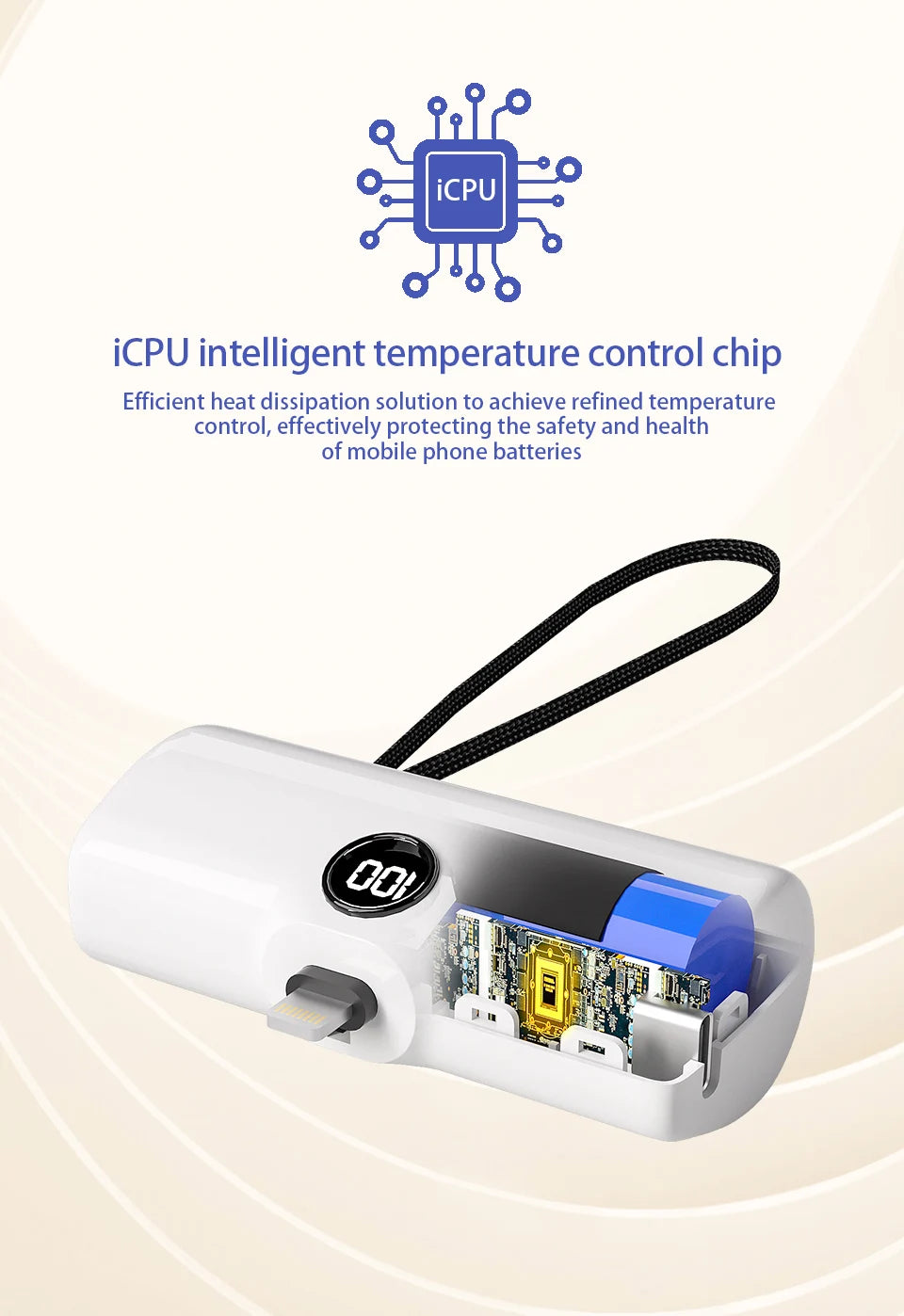 Batterie externe compacte 5000 mAh – charge rapide