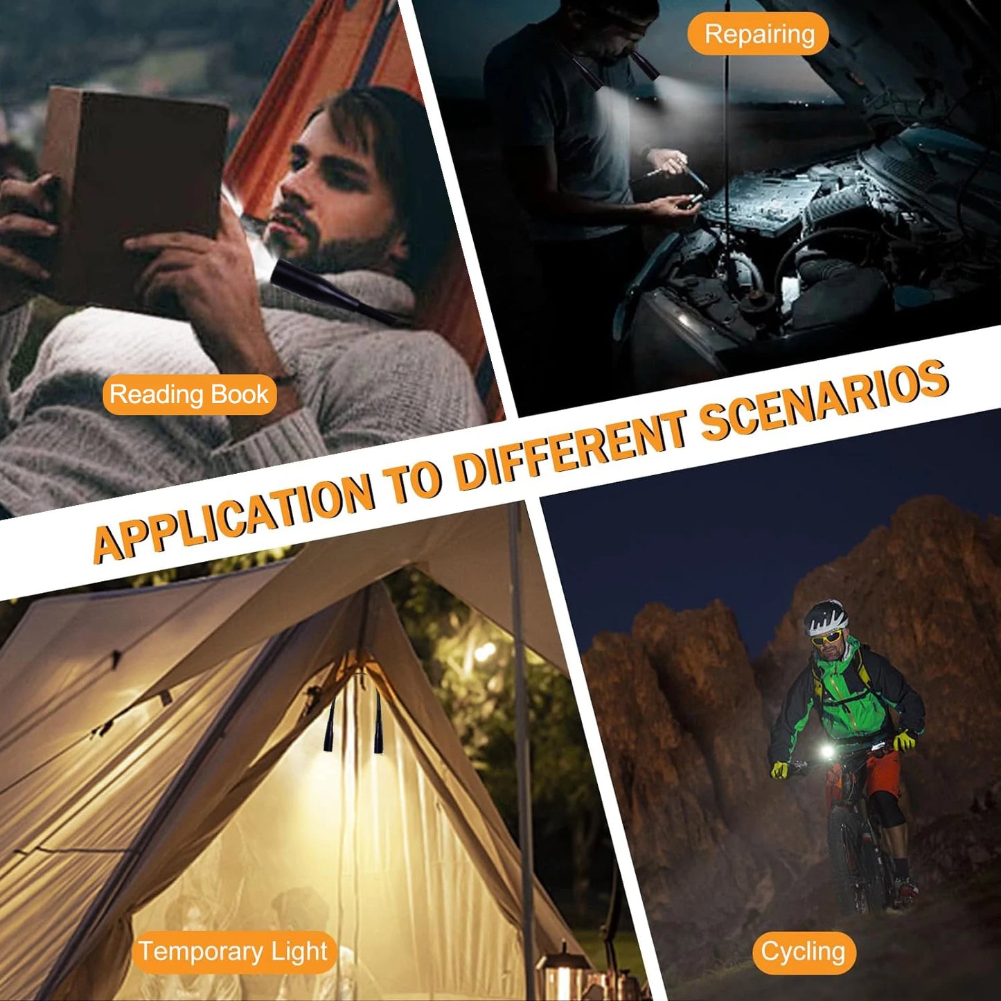 Lampe de Lecture à 4 LED Rechargeable USB