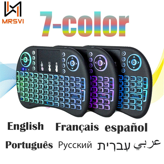 Mini clavier sans fil avec pavé tactile – RGB 7 couleurs