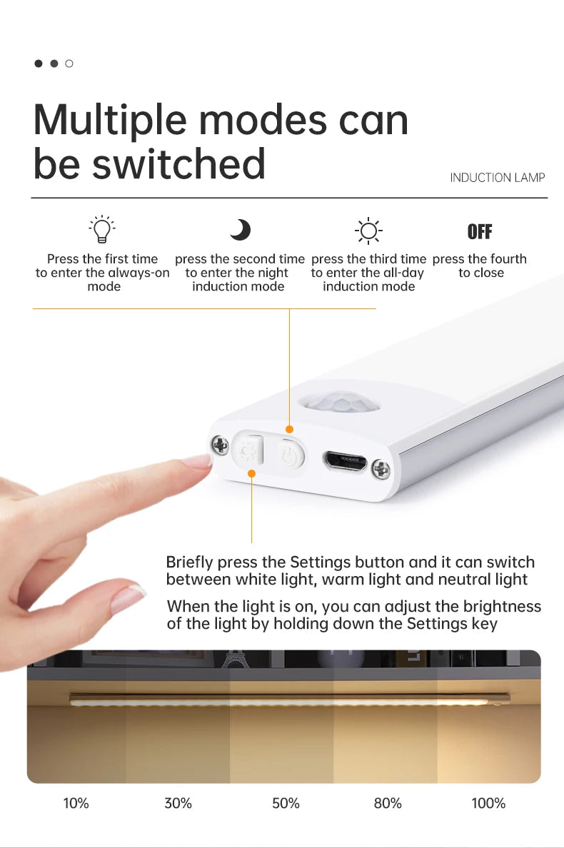 Veilleuse LED à détecteur de mouvement – Sans fil