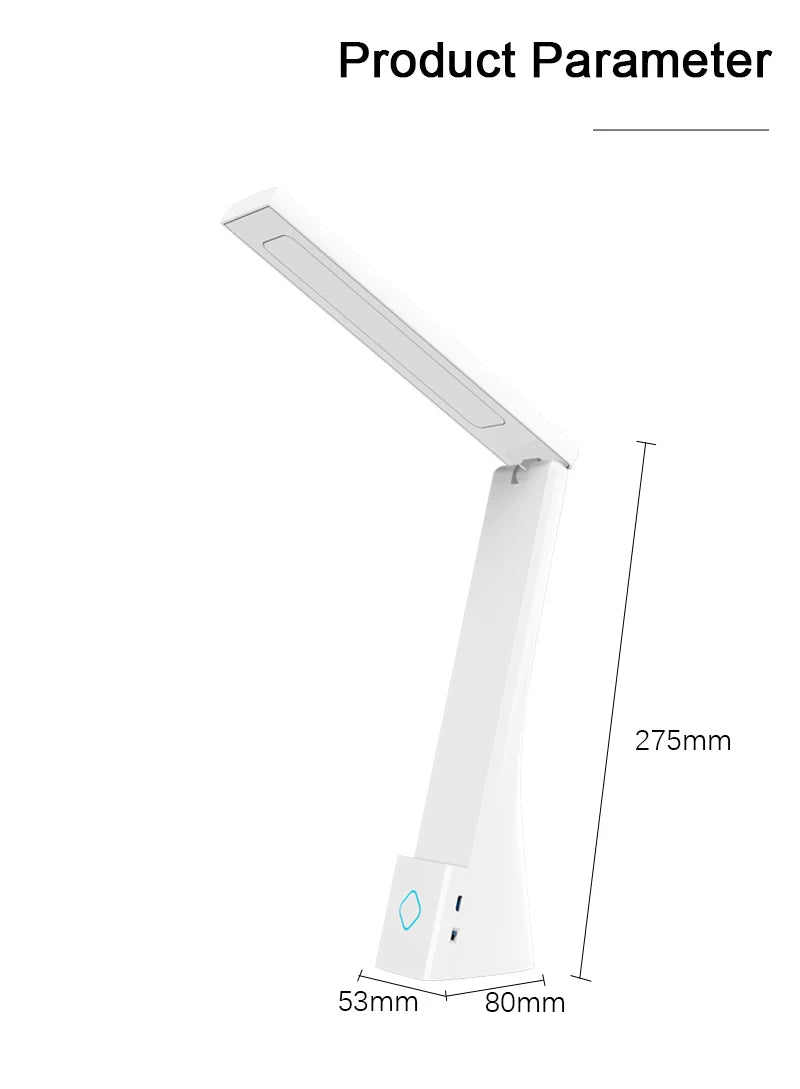 Lampe de bureau LED pliable rechargeable