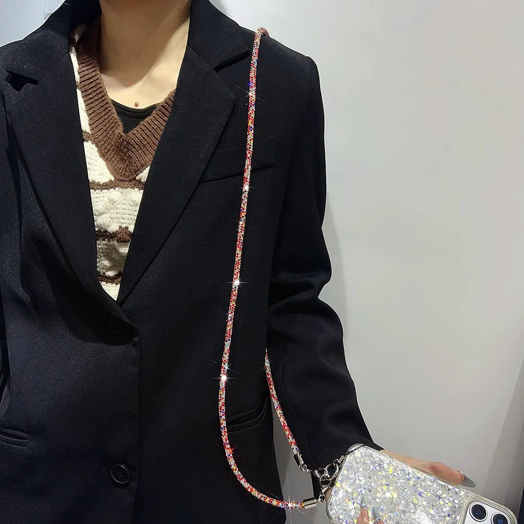 Lanière de téléphone élégante avec strass