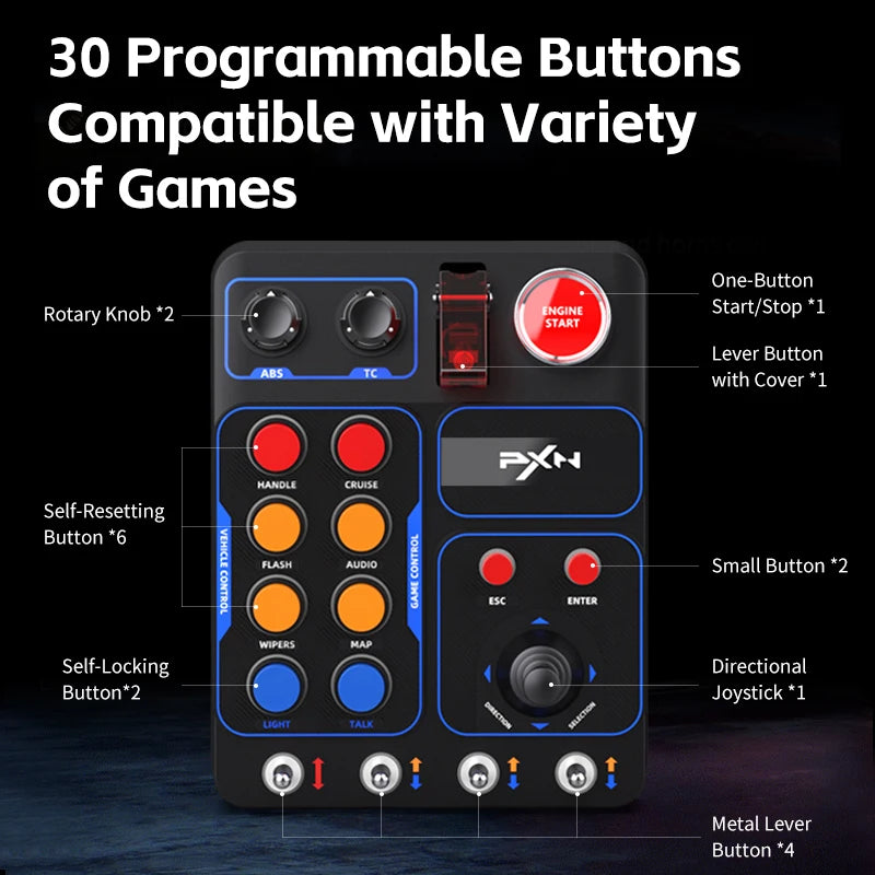 Boîtier de Commande Sim Racing PXN CB1 – PC