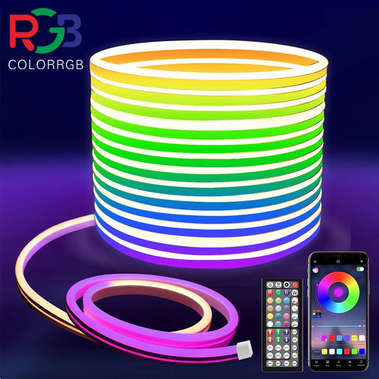Ruban LED néon flexible RGB avec télécommande