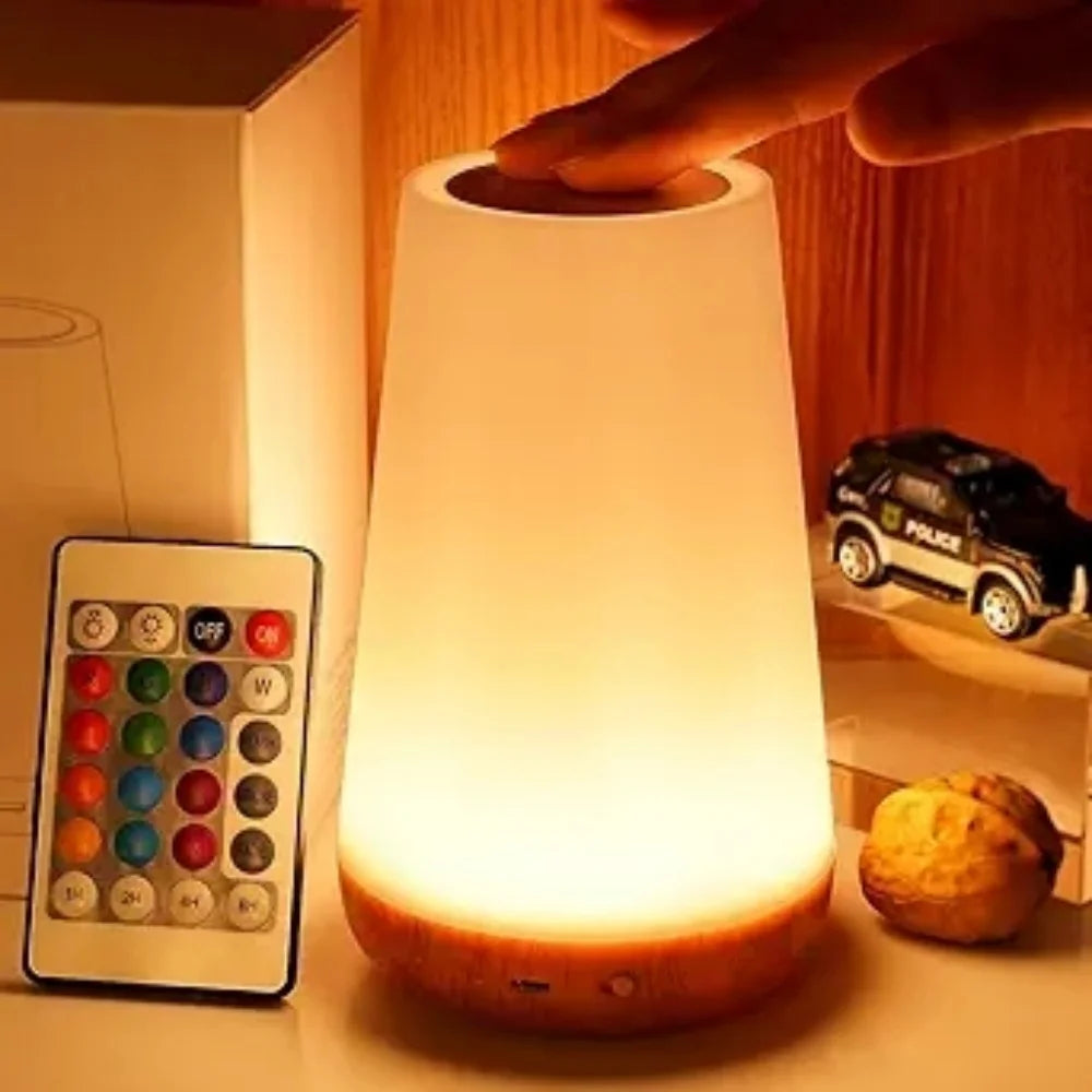Lampe veilleuse LED tactile rechargeable USB – ambiance douce