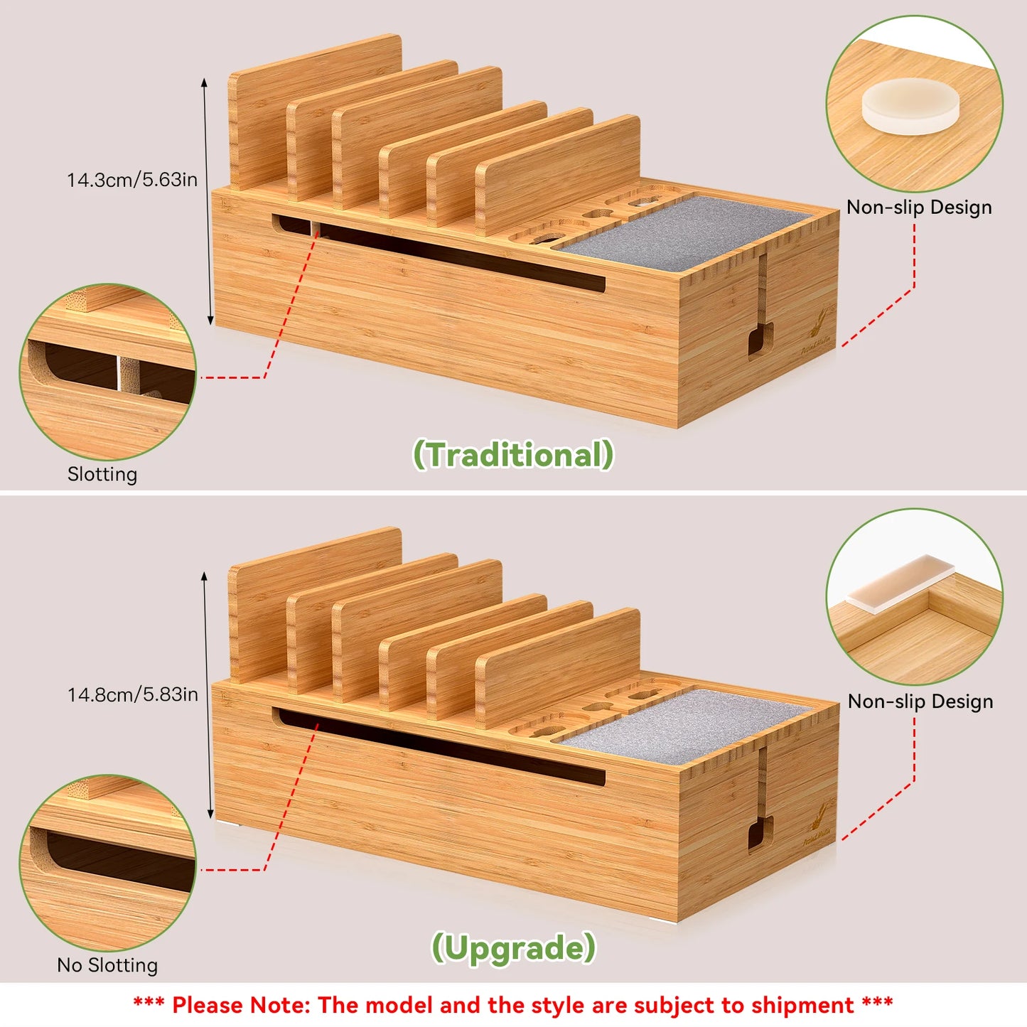 Station de recharge multi-appareils en bambou