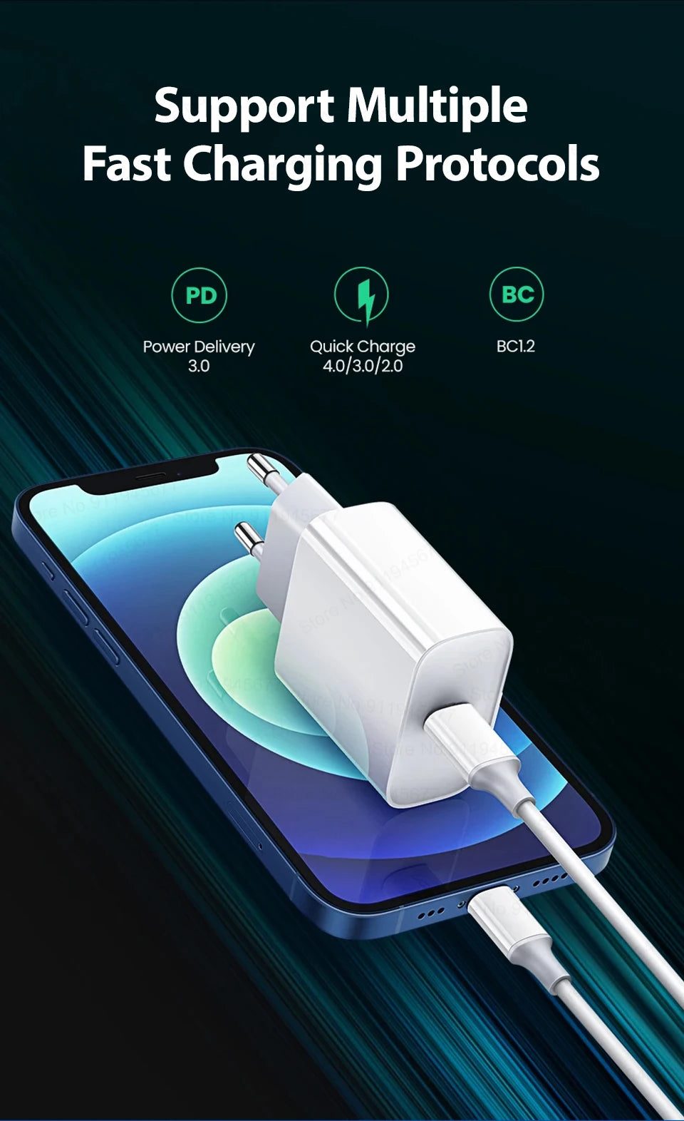 Chargeur rapide USB-C 35W prise européenne