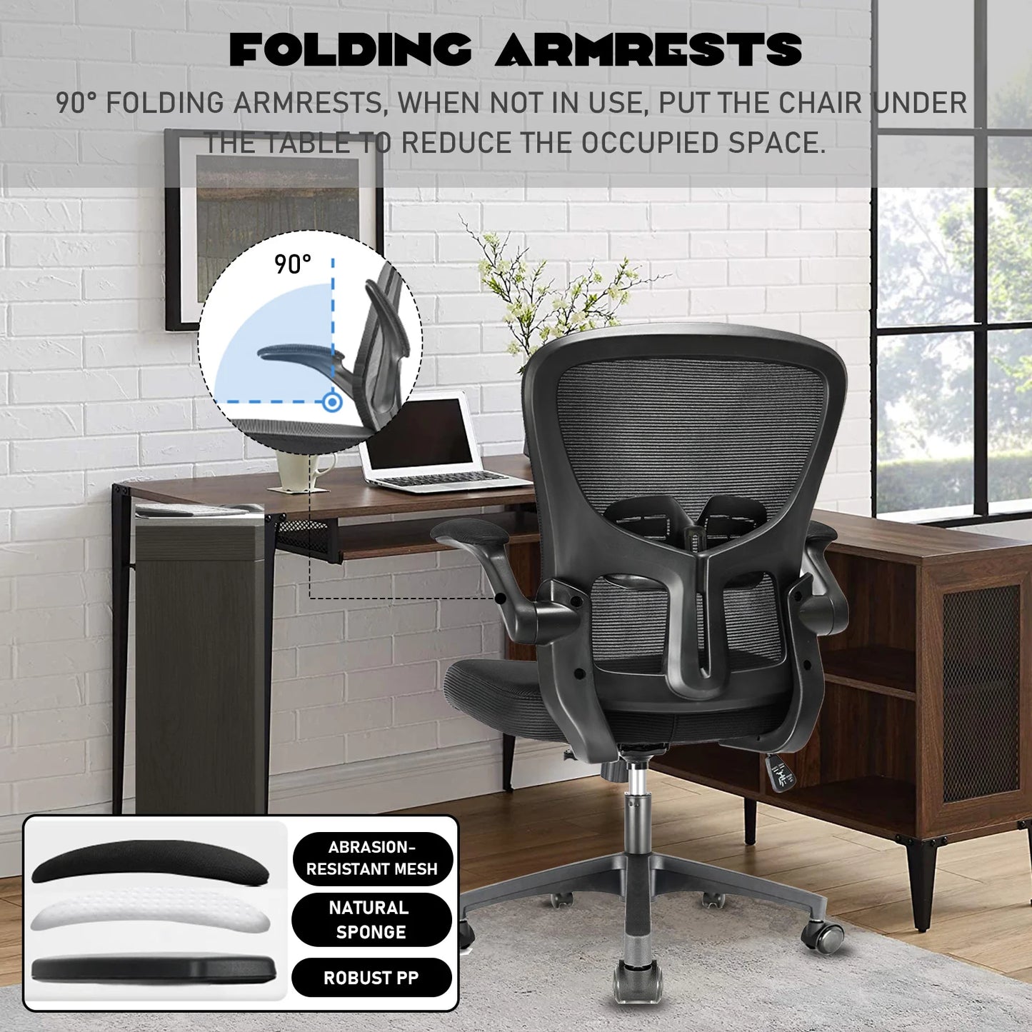 Chaise de Bureau Ergonomique Maille – Accoudoirs Réglables