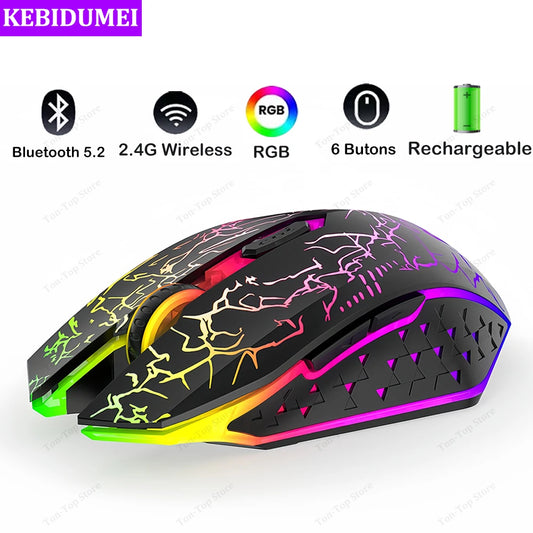 Souris gaming sans fil RGB rechargeable