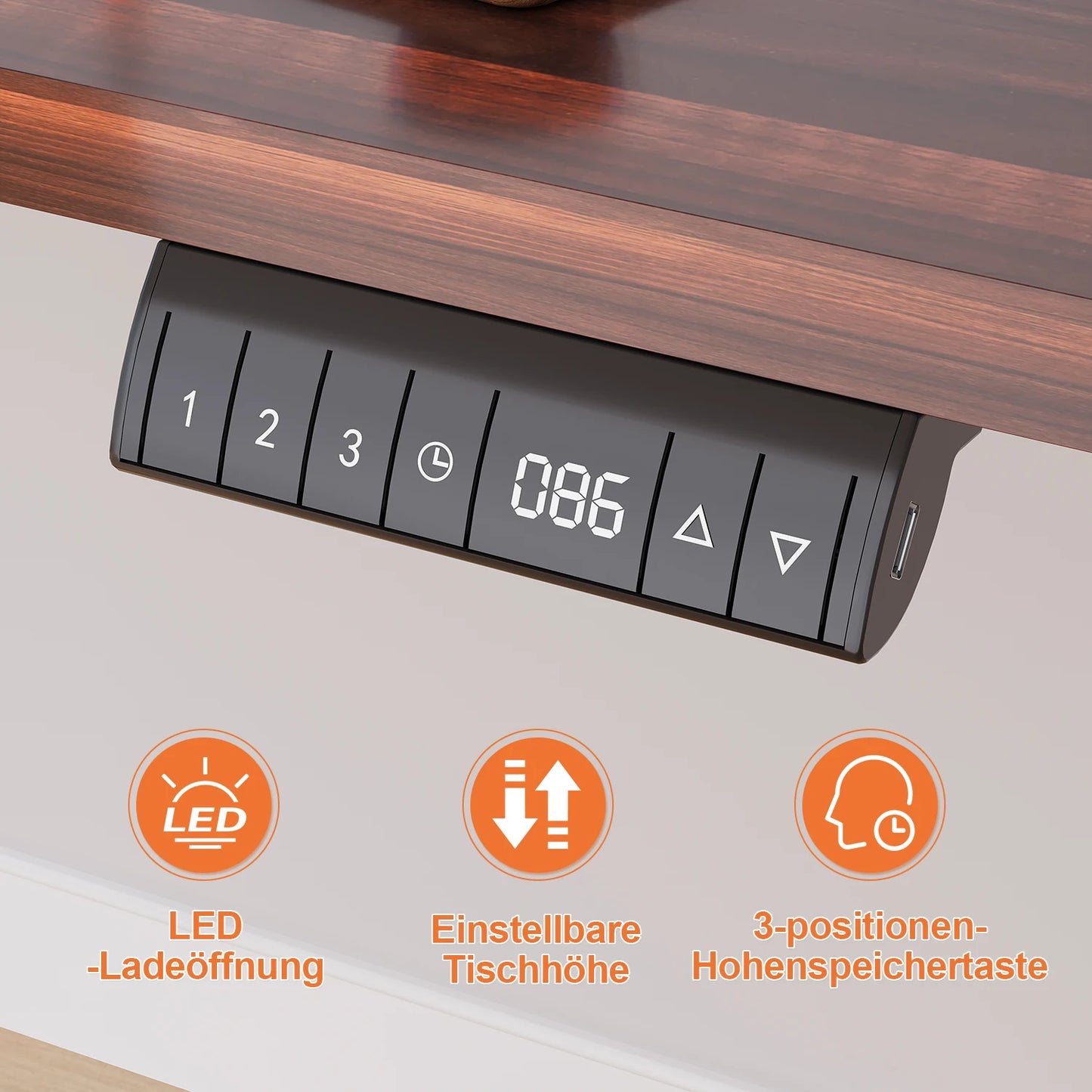 Bureau Électrique Devoko Réglable en Hauteur 140×70 cm