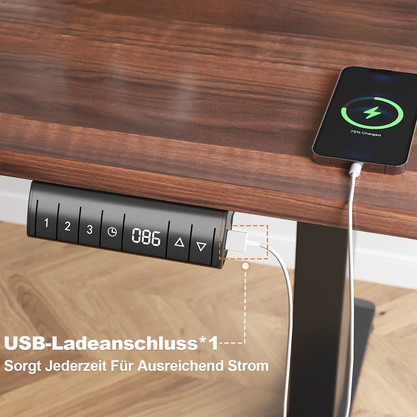 Bureau Électrique Devoko Réglable en Hauteur 140×70 cm