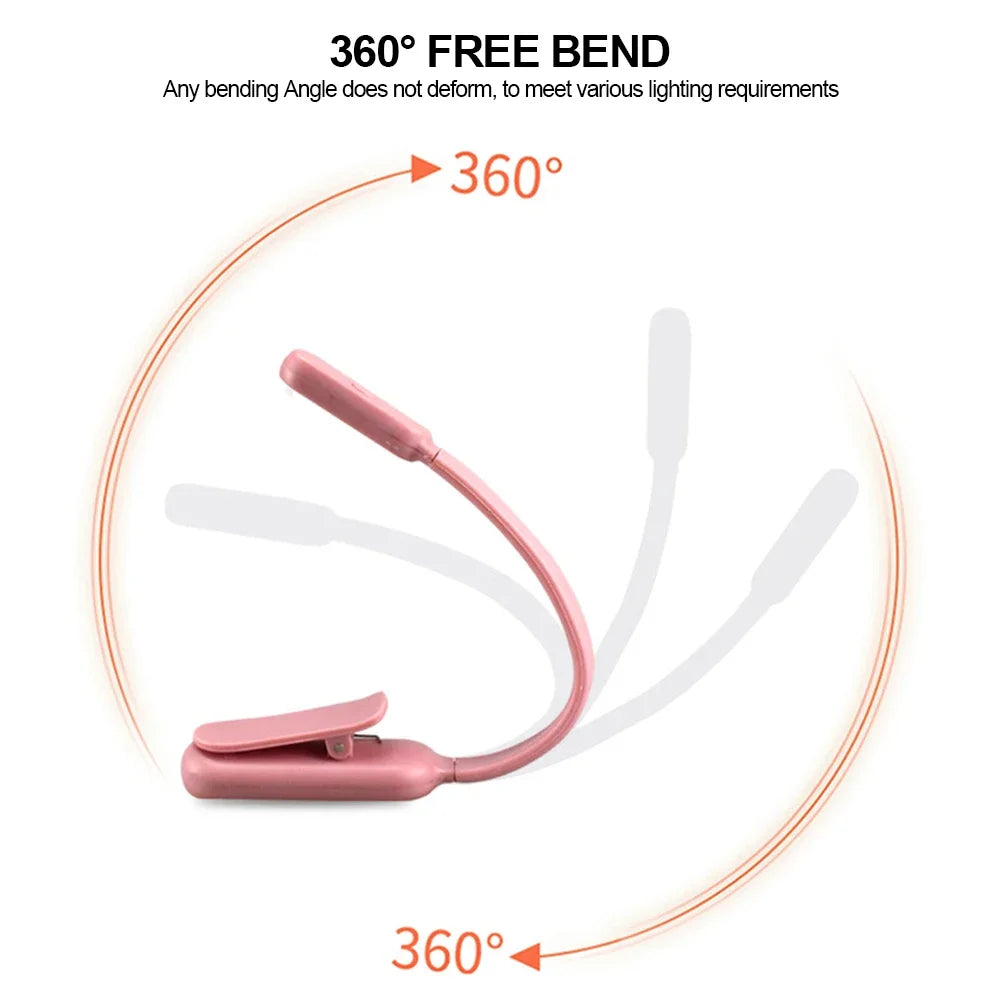 Lampe de lecture LED rechargeable à pince