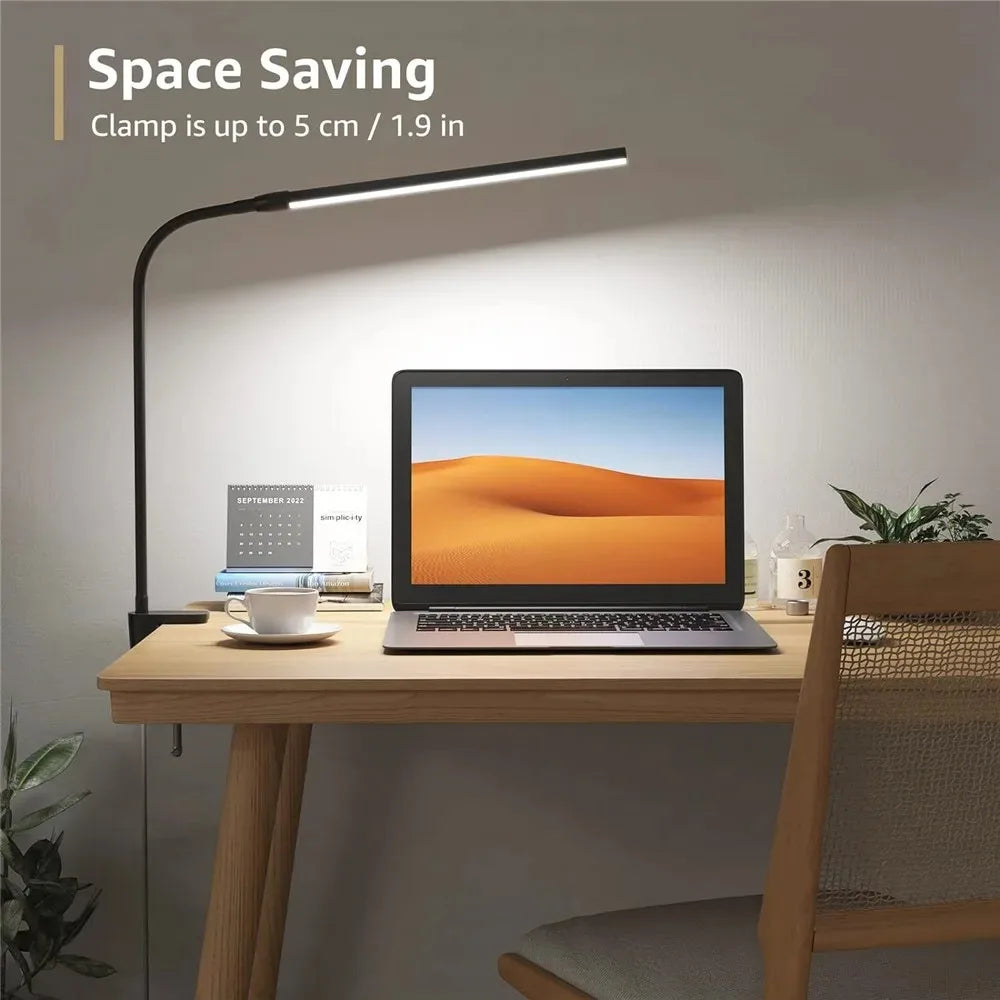 Lampe de bureau LED réglable double tête