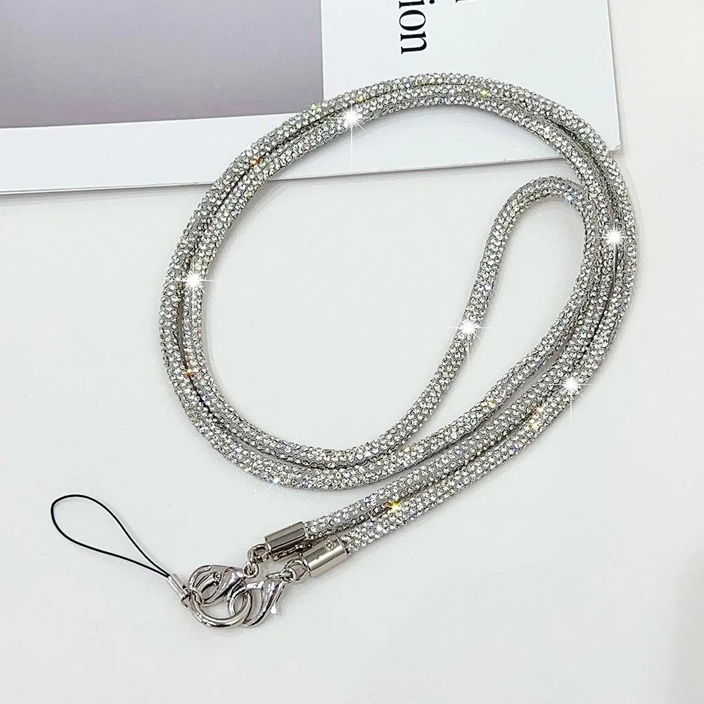 Lanière de téléphone élégante avec strass