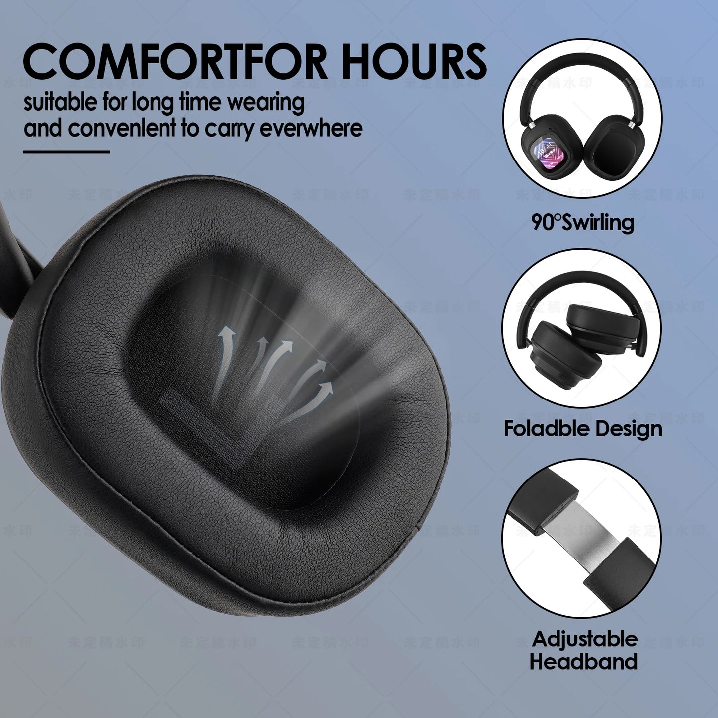 Casque Bluetooth sans fil avec réduction de bruit active