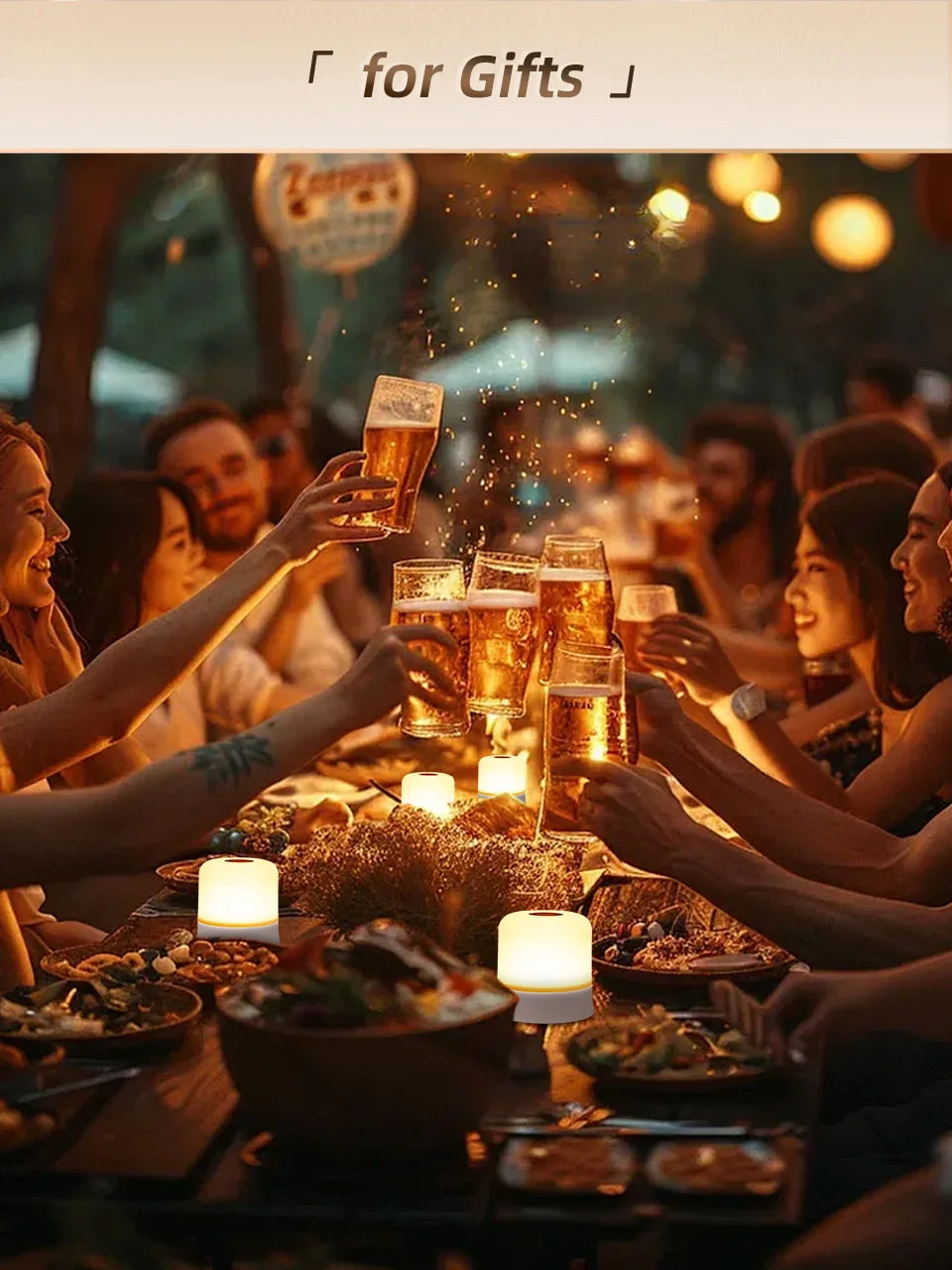 Veilleuse LED RGB tactile – Lampe d’ambiance rechargeable