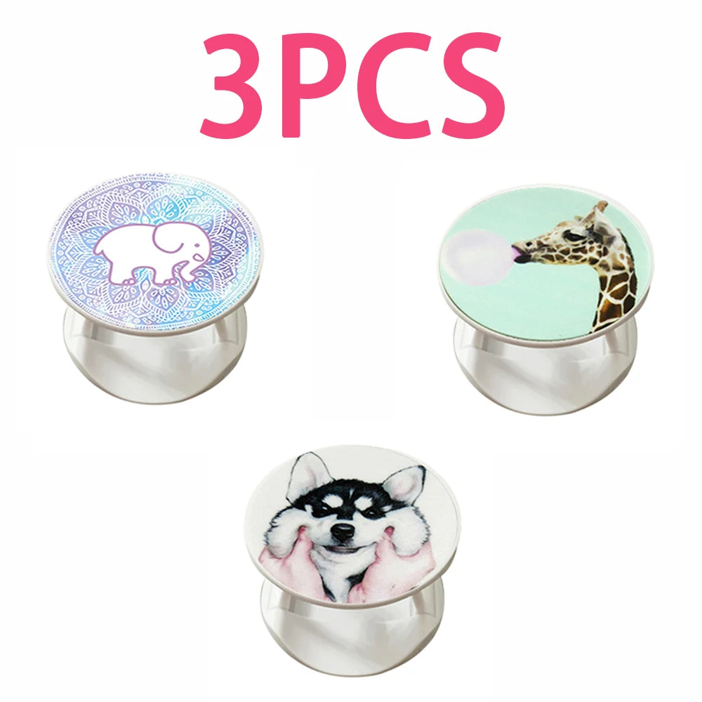 Support de téléphone extensible décoratif – Motifs modernes et colorés