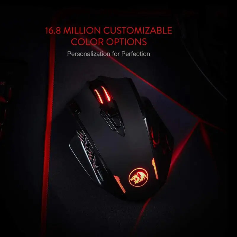 Souris gaming sans fil haute précision RGB